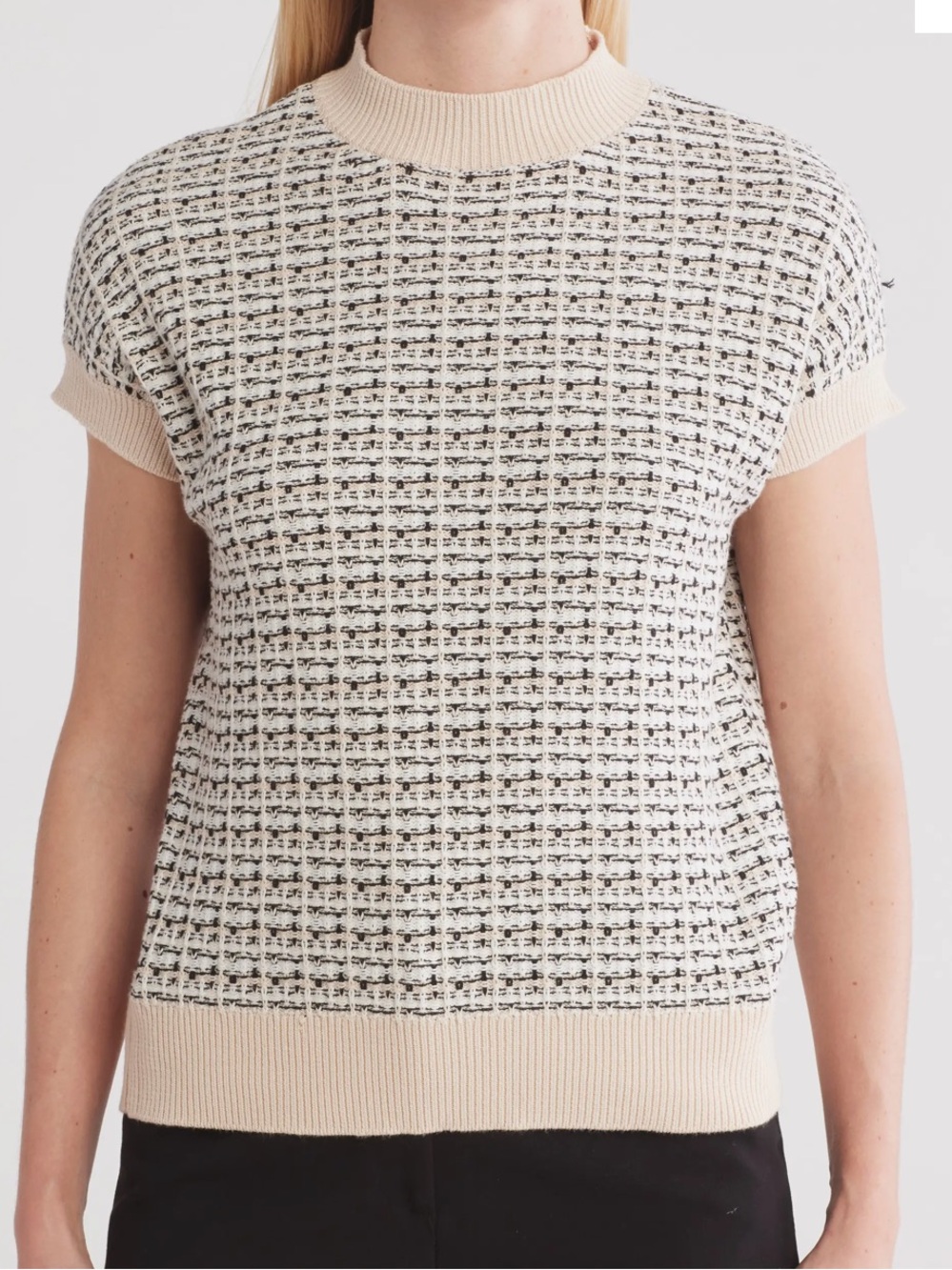 Ivory short sleeve sweater